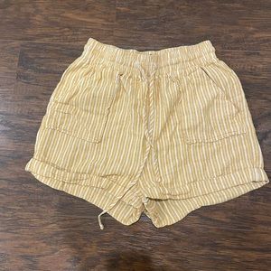 Forever 21 yellow striped shorts